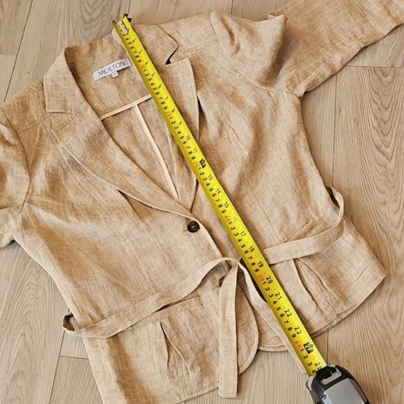 Molton Linen Blend Blazer Medium - Picture 14 of 16